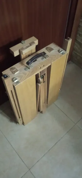 Atril de pintura portátil de madera