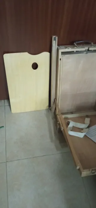 Atril de pintura portátil de madera