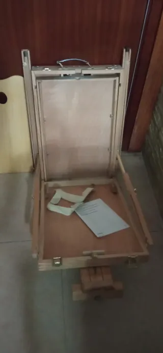 Atril de pintura portátil de madera