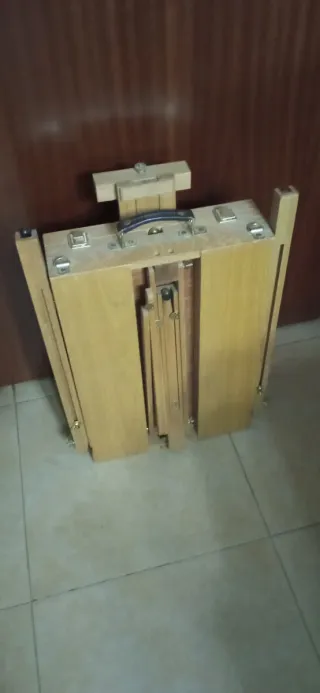 Atril de pintura portátil de madera