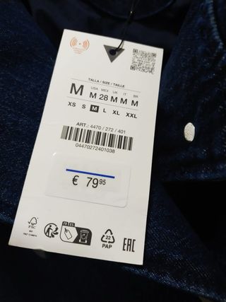 Chaqueta vaquera Zara Talla M