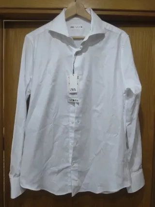 Camisa Zara Blanca Estructura