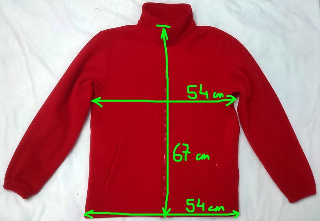 Chaqueta polar roja unisex talla S