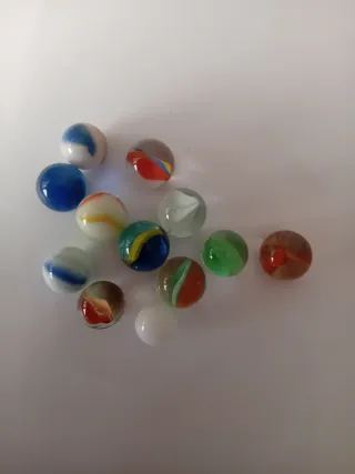 Biglie in vetro anni '70 - 12 pezzi