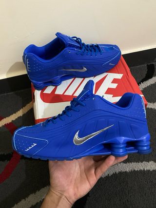 Nike Shox R4 Azules Plata