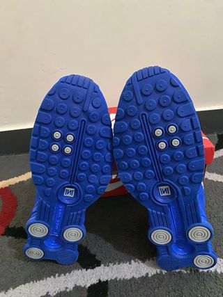 Nike Shox R4 Azules Plata