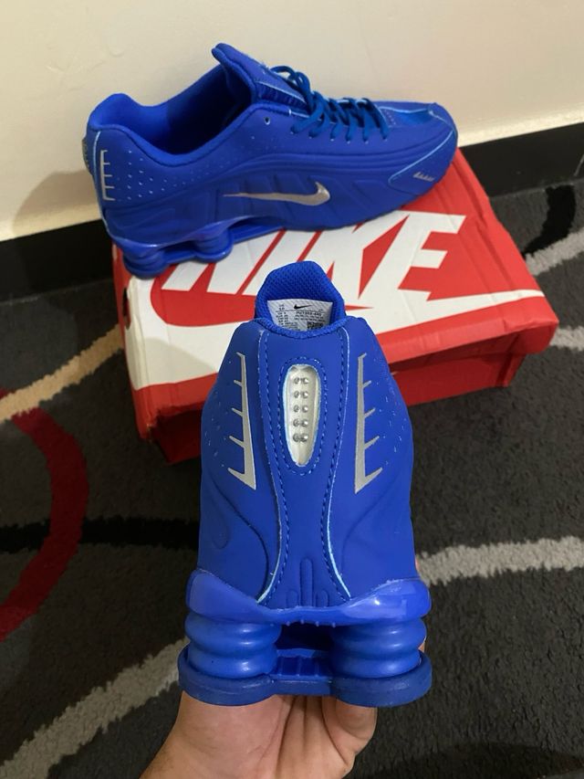 Nike Shox R4 Azules Plata