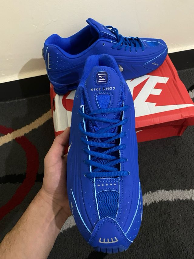 Nike Shox R4 Azules Plata