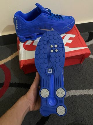 Nike Shox R4 Azules Plata