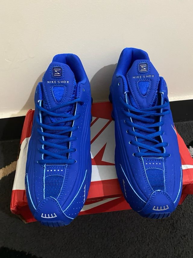 Nike Shox R4 Azules Plata