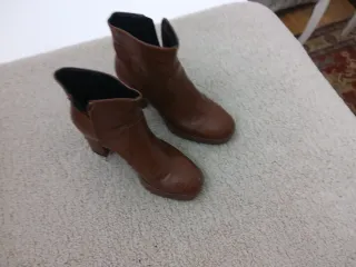 Botines marrones tacón plataforma