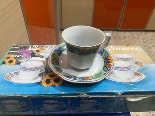 Set 6 Tazzine Caffè Porcellana Floreale