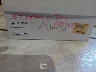 Stivaletti donna grigio in pelle