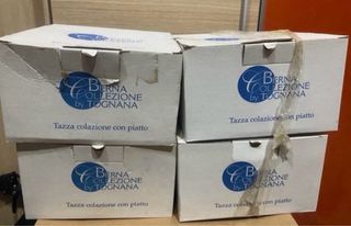 Set 4 Tazze Colazione Tognana con Piatto