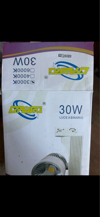 Faretto LED per binario