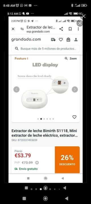 Sacaleches eléctrico Bimirth S1118