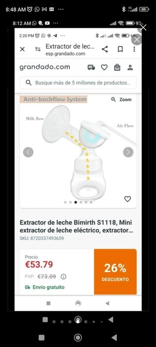 Sacaleches eléctrico Bimirth S1118