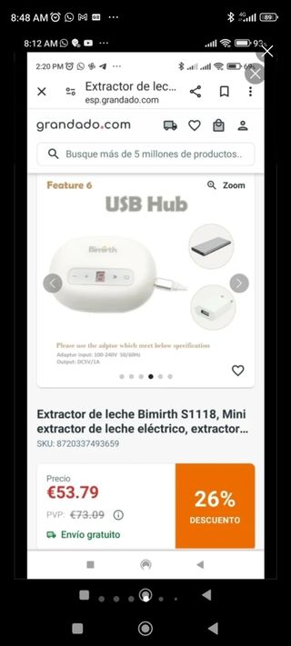 Sacaleches eléctrico Bimirth S1118