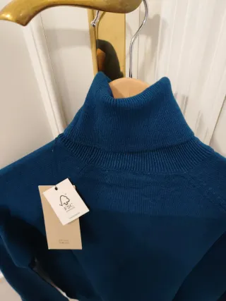 Jersey azul cuello alto Talla M