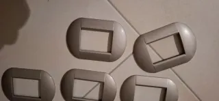 38 placche BTicino titanio metallo lucido