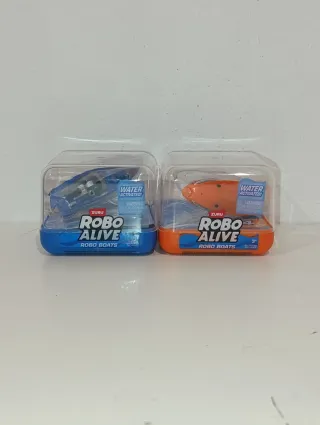 2 Barcos Robo Alive Zuru (Azul y Naranja)