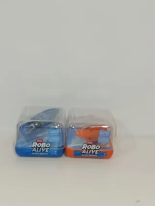 2 Barcos Robo Alive Zuru (Azul y Naranja)