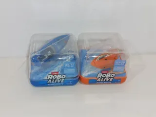 2 Barcos Robo Alive Zuru (Azul y Naranja)