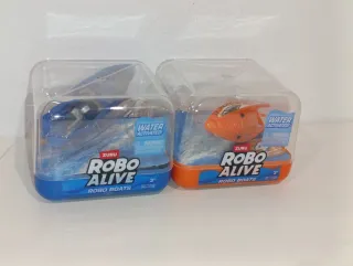 2 Barcos Robo Alive Zuru (Azul y Naranja)