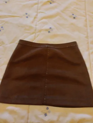Falda de ante marrón