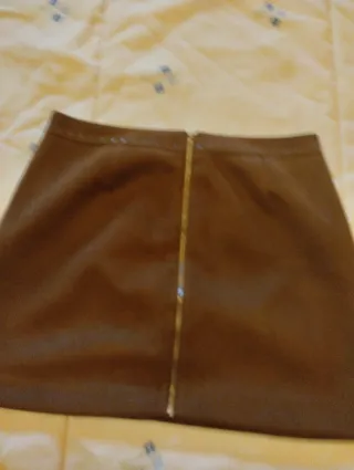 Falda de ante marrón