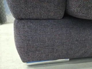 Sofá Lumar 2 plazas tela gris, desenfundable.