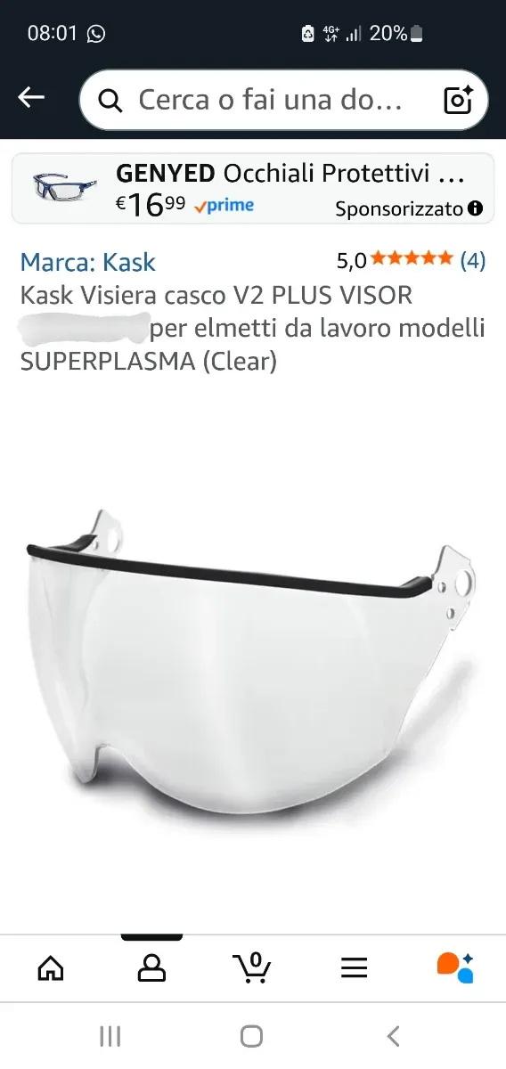 Kask Visiera V2 PLUS per casco