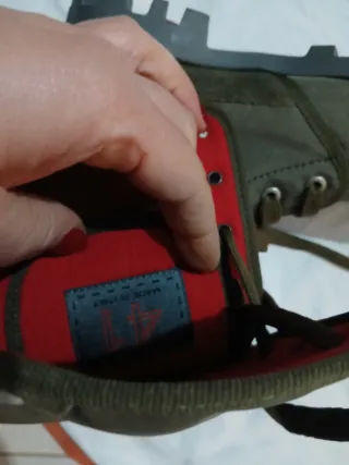 Stivali alti marroni/verdi