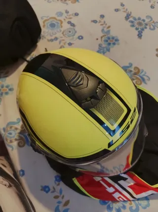 Casco LS2 Talla M Amarillo + bluetooth instalado