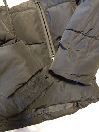 Plumífero niño 12 años negro y blanco 152cm