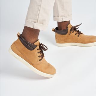 Zapatillas Náuticas 500 Hombre Piel Ocre Impermeables