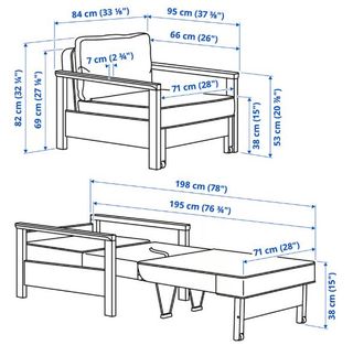 Sillón cama IKEA TORNSBORG Naggen beige/pino