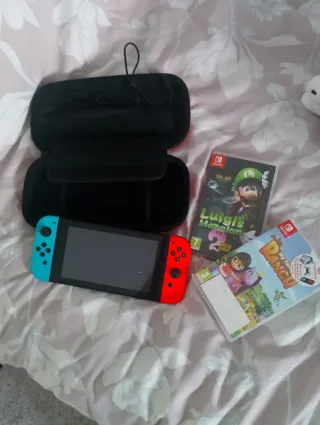 Nintendo Switch con 3 juegos
