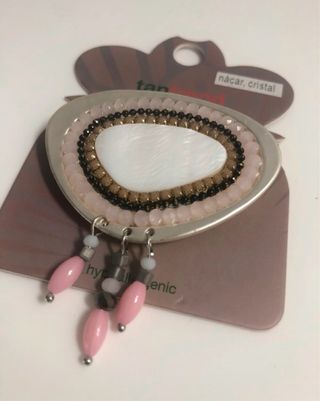 Broche Tan Trend Nácar Cristal