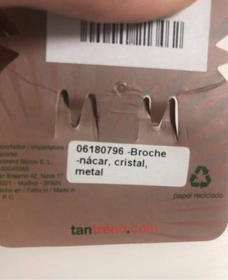 Broche Tan Trend Nácar Cristal