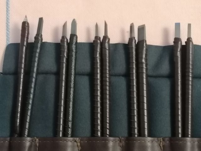 Set de cinceles para esculpir piedra