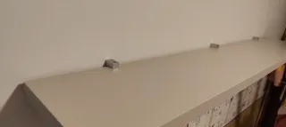 Estantería madera y metal gris