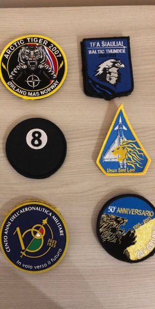 Set Toppe Militari Ricamate