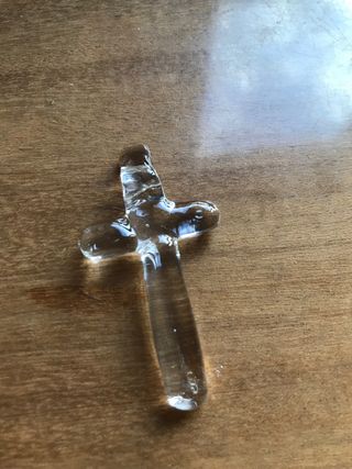 Colgante Cruz Cristal Transparente