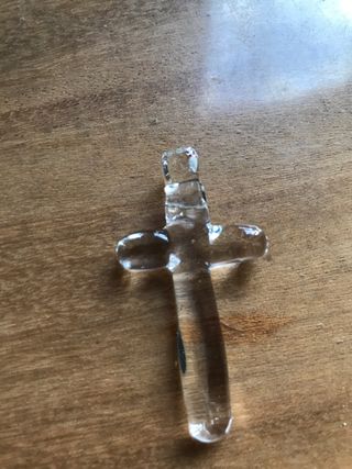 Colgante Cruz Cristal Transparente