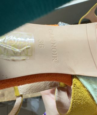 Italian shiny glitter multicolor chunky heels