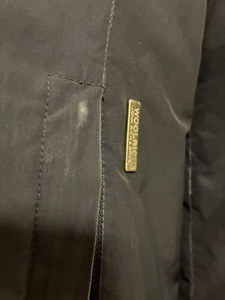 Parka Woolrich blu con cappuccio pelliccia XS