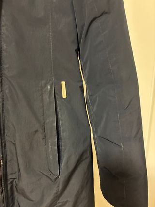 Parka Woolrich blu con cappuccio pelliccia XS