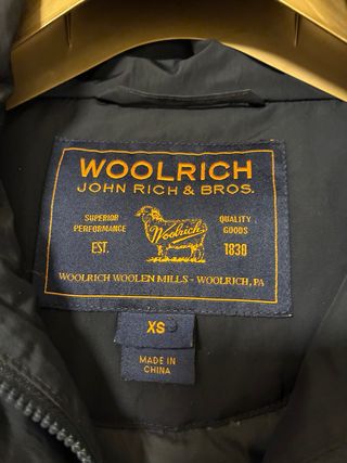 Parka Woolrich blu con cappuccio pelliccia XS