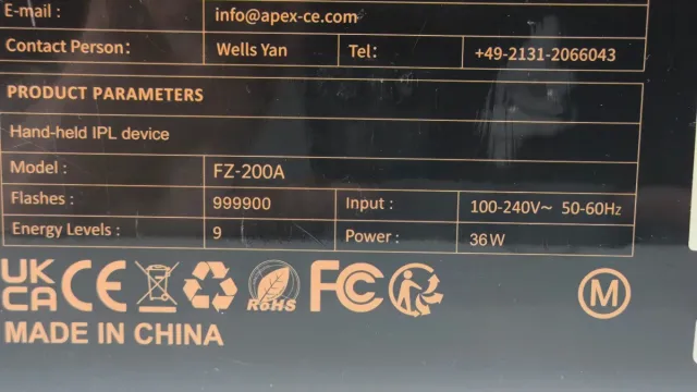 Depilatore Laser IPL FZ200A 36W